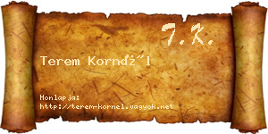Terem Kornél névjegykártya